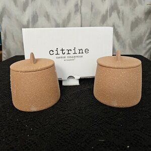 NIB Citrine Canyon Collection by Magenta Set of 2 Spice Jars
